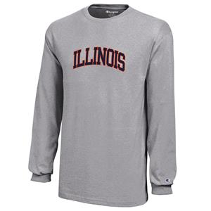 Image of ILLINOIS ARCH YOUTH L/S T-SHIRT - oxfordheather (SKU: 159948684000062) Image of ILLINOIS ARCH YOUTH L/S T-SHIRT - oxfordheather